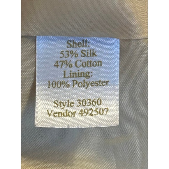 Caslon‎ Women's Gold Belted Silk Cotton Blend Blazer Jacket Size 2 - Picture 4 of 6